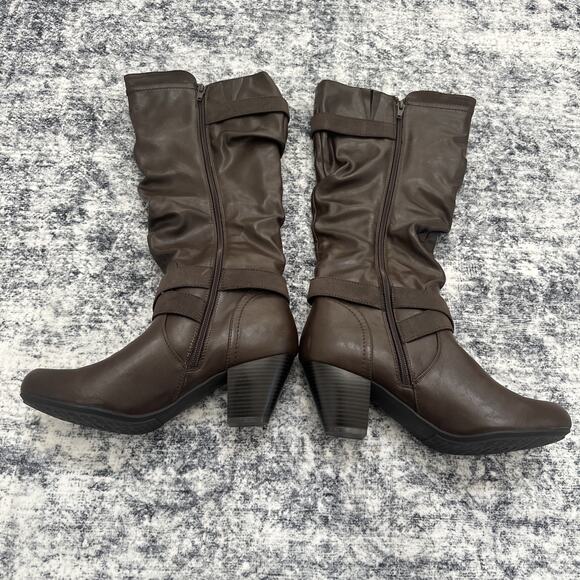 Rialto Crystal Women's Boot Riding Boots Equestrian Size 8 Brown High - Picture 7 of 12